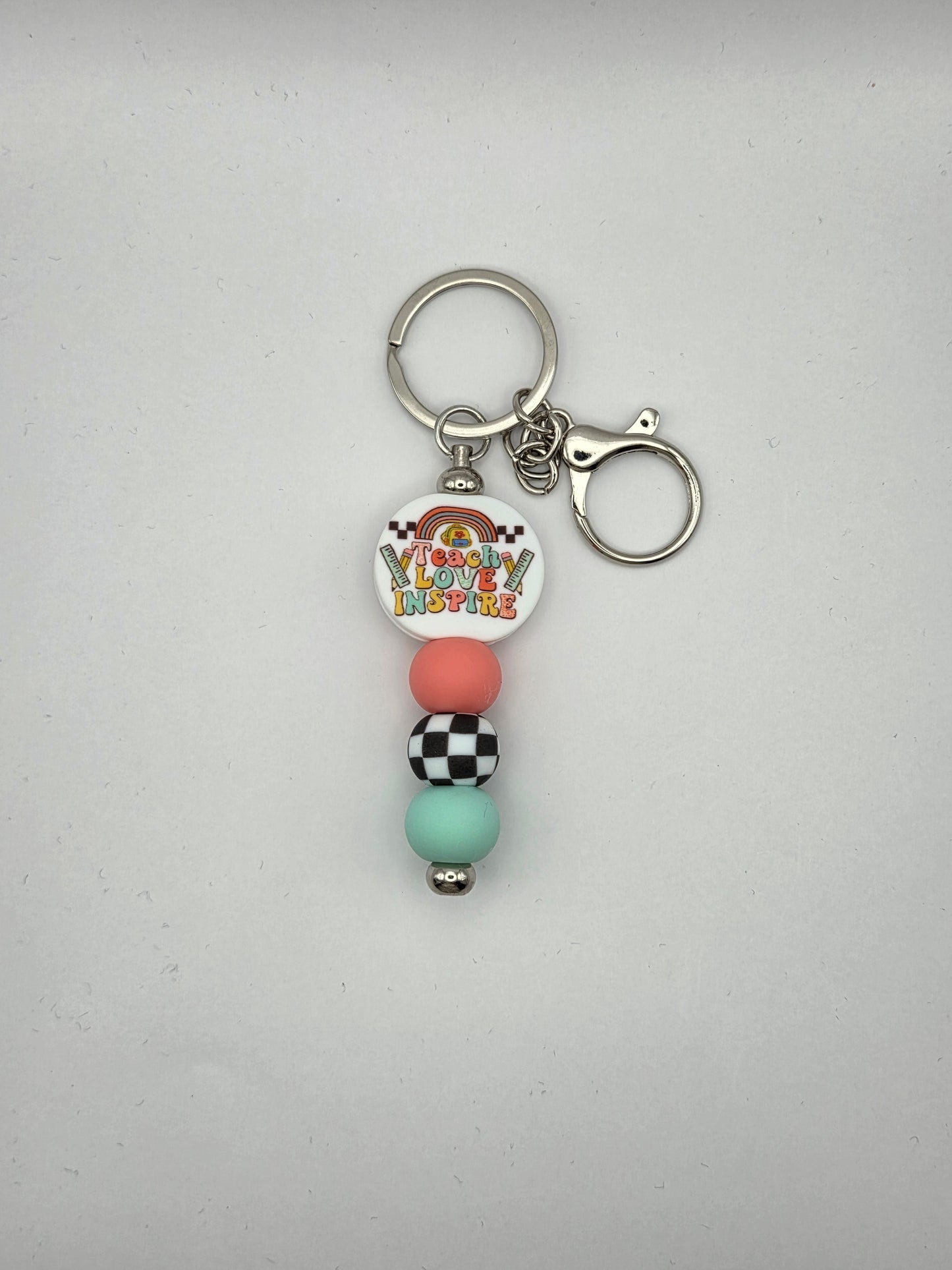 Teach, Love, Inspire Bar Keychain