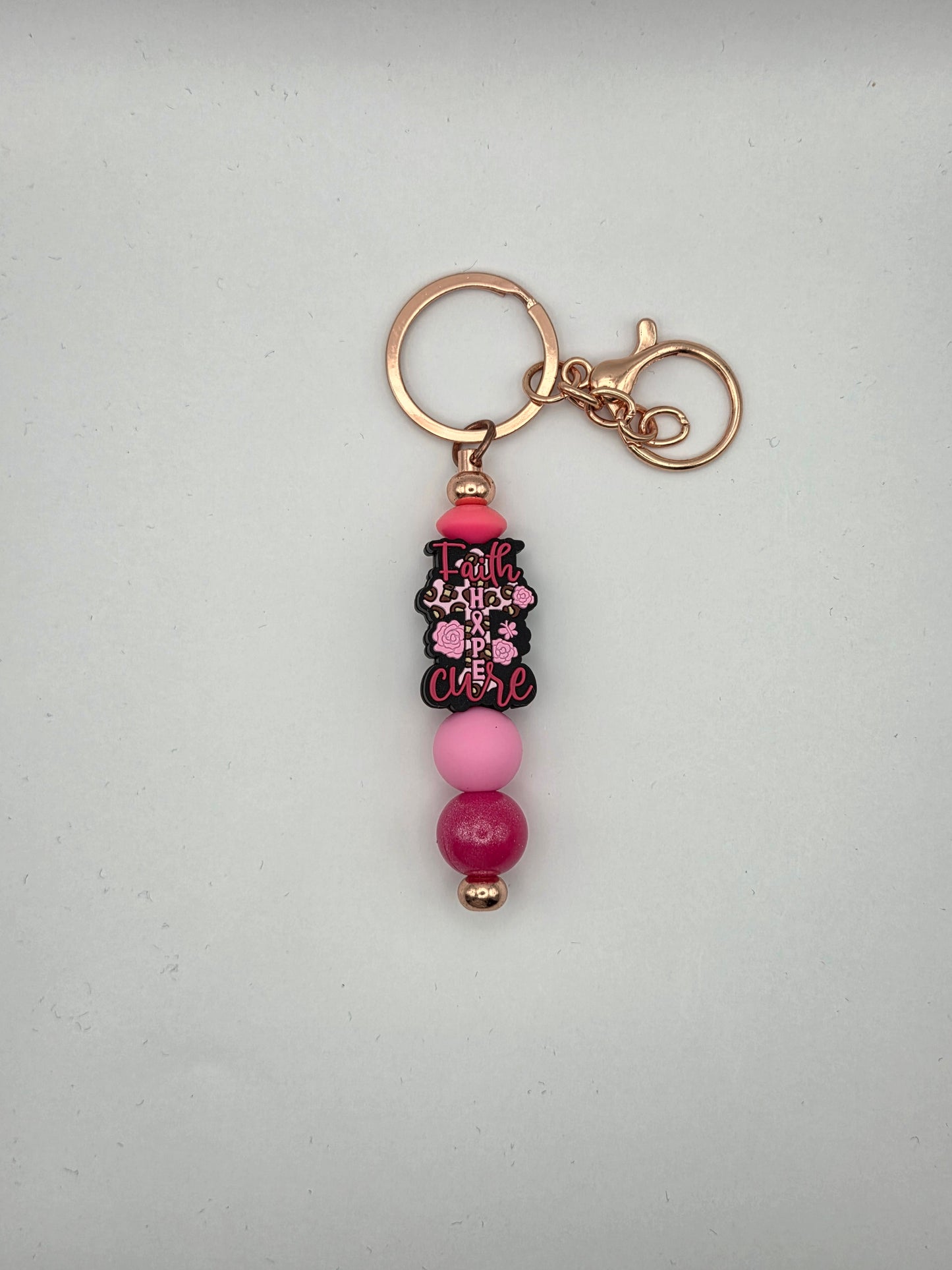 Faith, Hope, Cure, Bar Key Chain