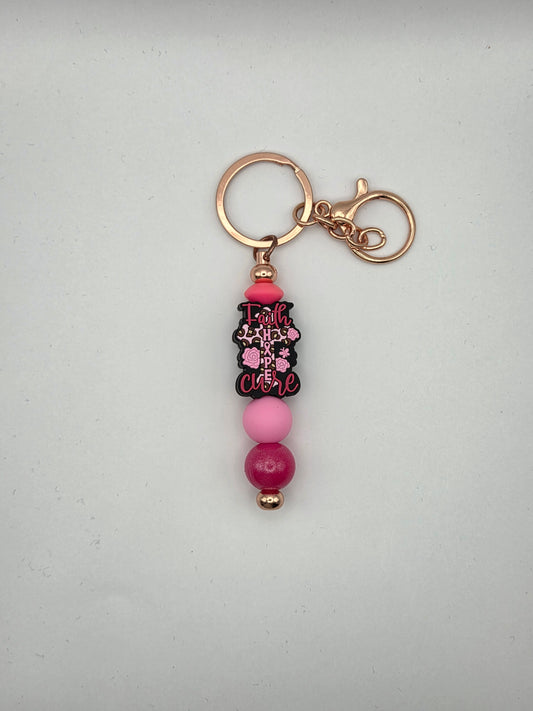 Faith, Hope, Cure, Bar Key Chain