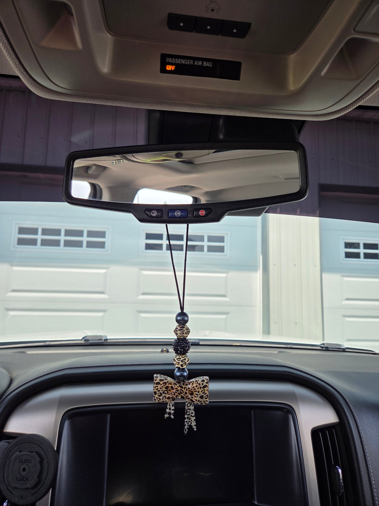 Cheetah Bow Car Charm