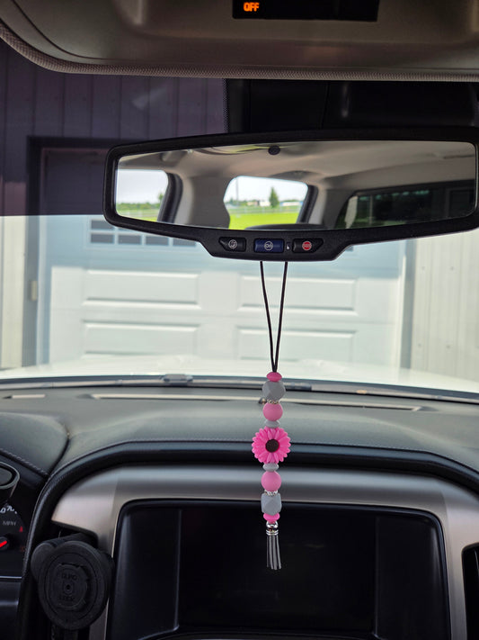 Pink Diasy Car Charm