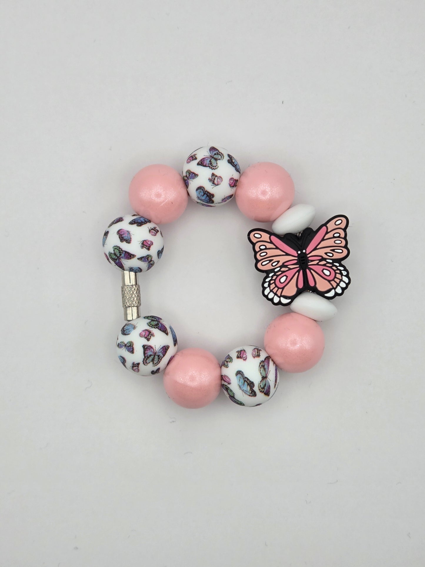 Pink Butterfly Cup Charm
