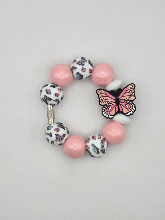Pink Butterfly Cup Charm