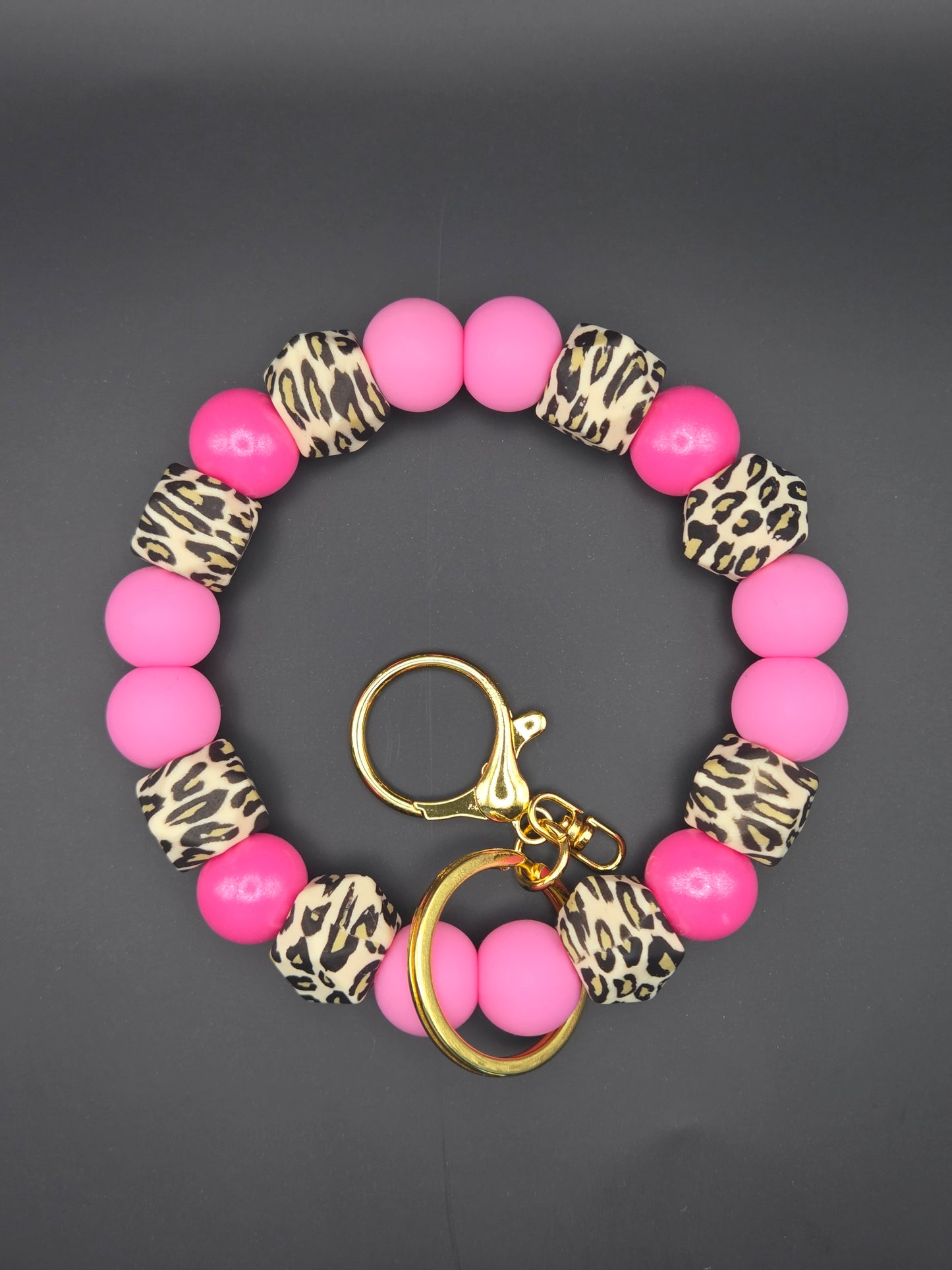 Pink Cheetah Keyring