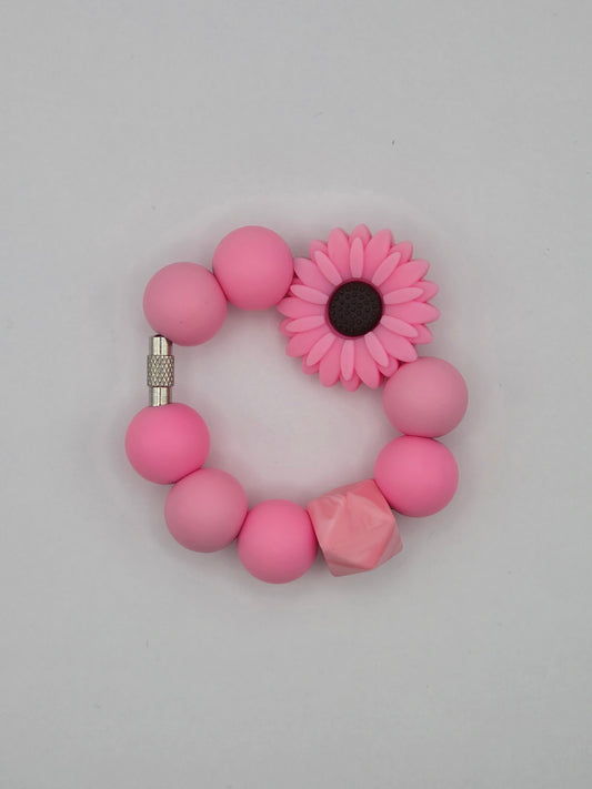 Preppy Pink Daisy Cup Charm