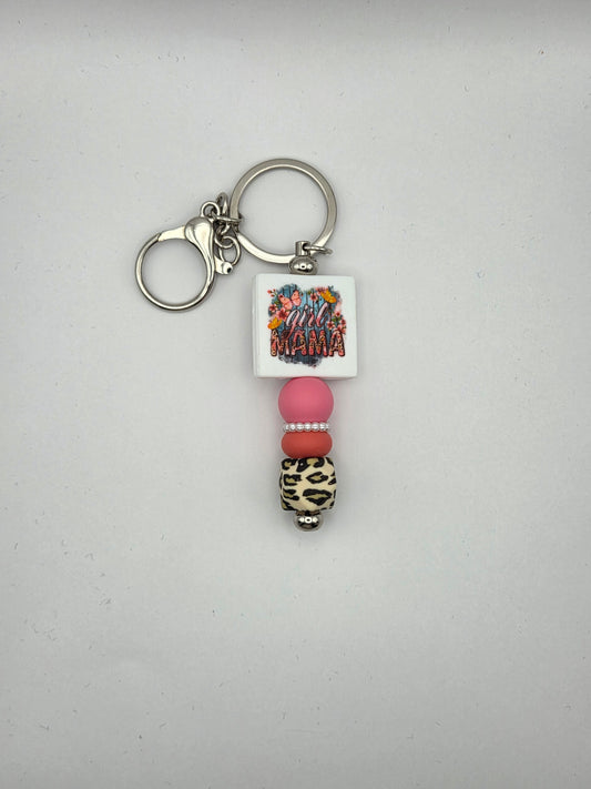 Girl Mama Bar Keychain